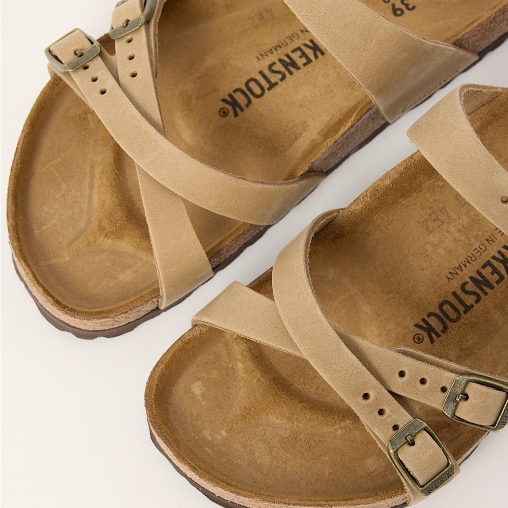 NEW | Franca Soft Footbed Nubuck Leather Sandals | Sandcastle - Picture 6 of 8